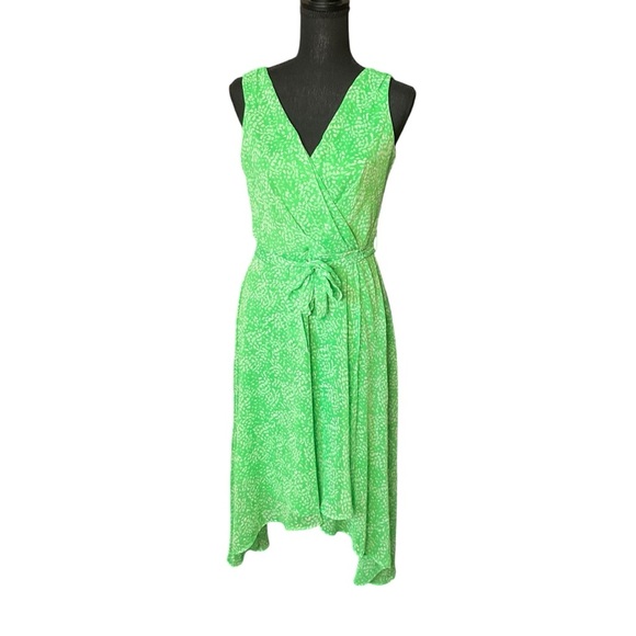 DKNY Asymmetrical Green Dress - Picture 1 of 11